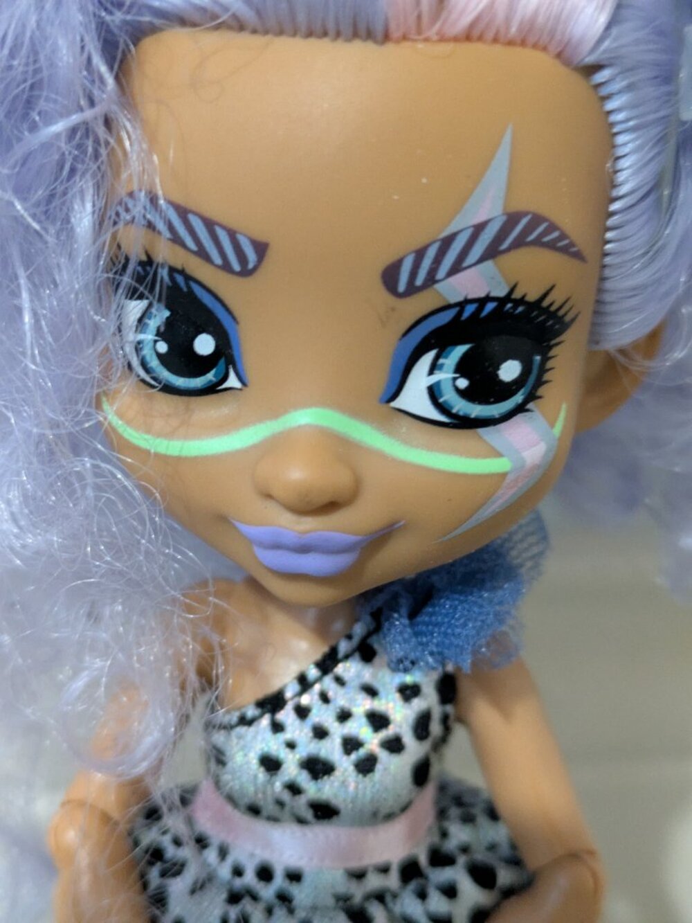 Cave Club Dolls Bashley Purple Hair Dressed 10" Prehistoric Fashion Doll